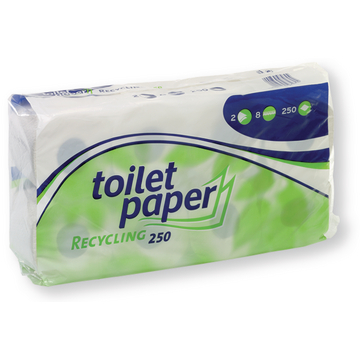 Toilettenpapier weiß, 2-lagig, 8 Rollen